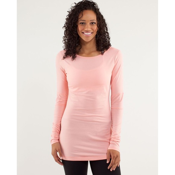 lululemon athletica Tops - Lululemon Devotion Long Sleeve Tee Bleached Coral‎ Size 2